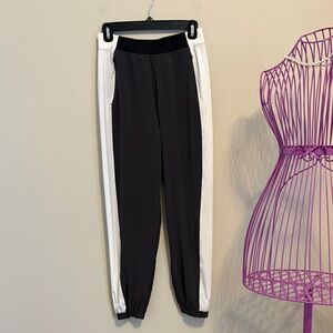 lululemon athletica Black Joggers with White Side Panels